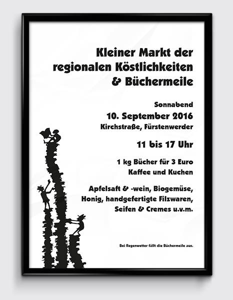 Veranstaltungsplakat: Markt und Meile