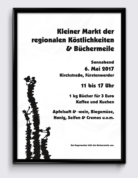 Veranstaltungsplakat: Markt und Meile