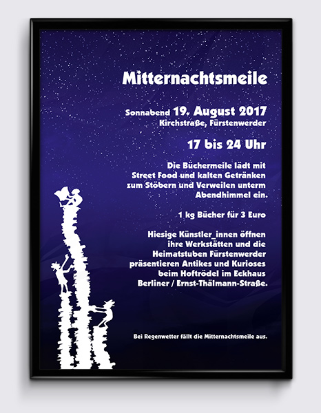 Veranstaltungsplakat: Mitternachtsmeile