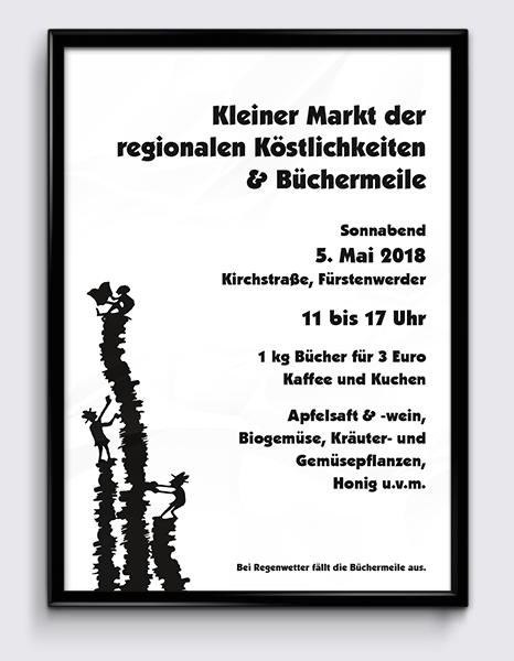 Veranstaltungsplakat: Markt und Meile